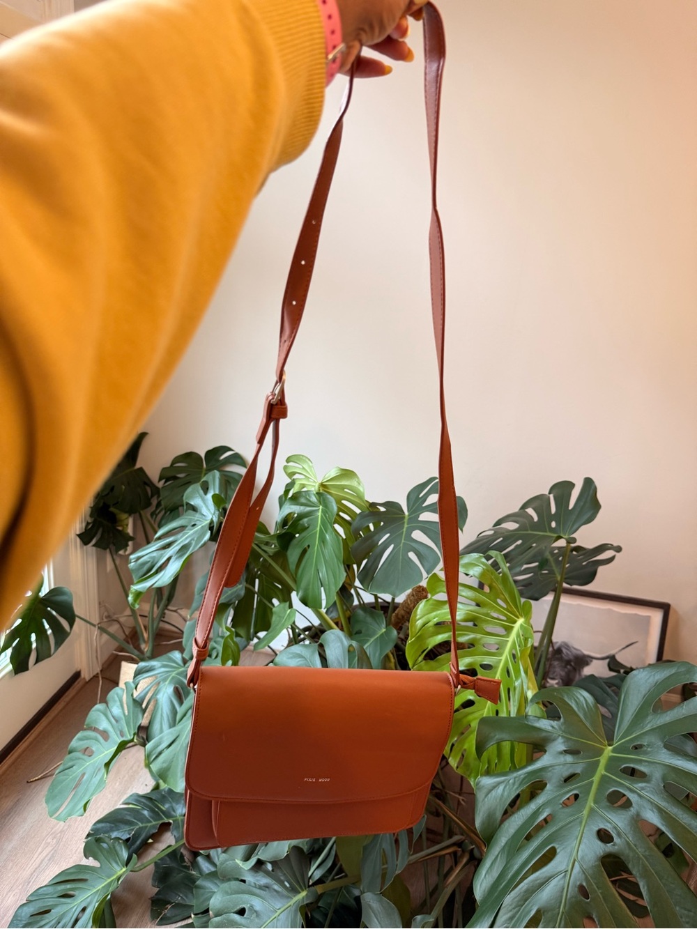 Pixie Mood Vegan Leather Crossbody Bag in Brown